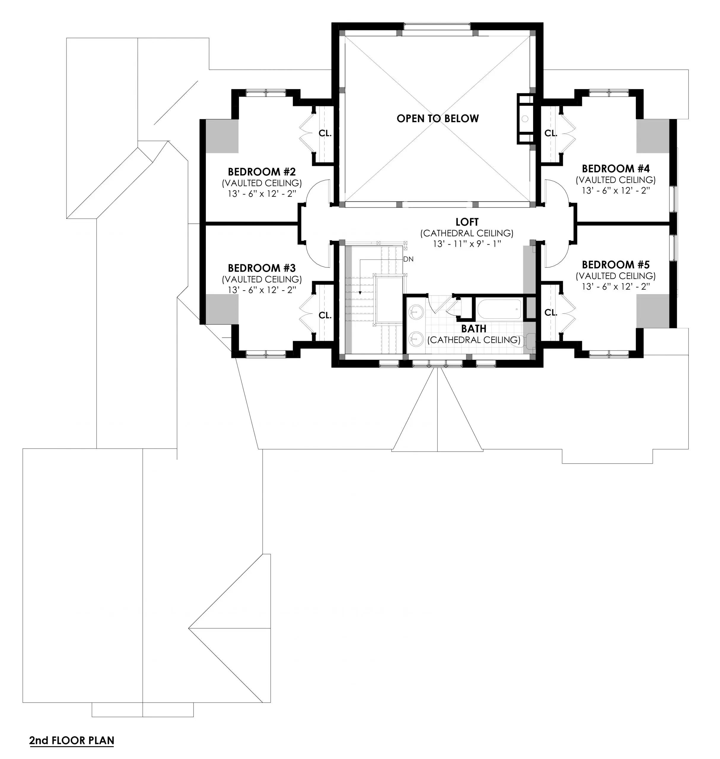 Normerica Timber Homes House Plans The Dufferin 2822 Floor Plan 2nd floor loft scaled.jpg (2) Modern 2