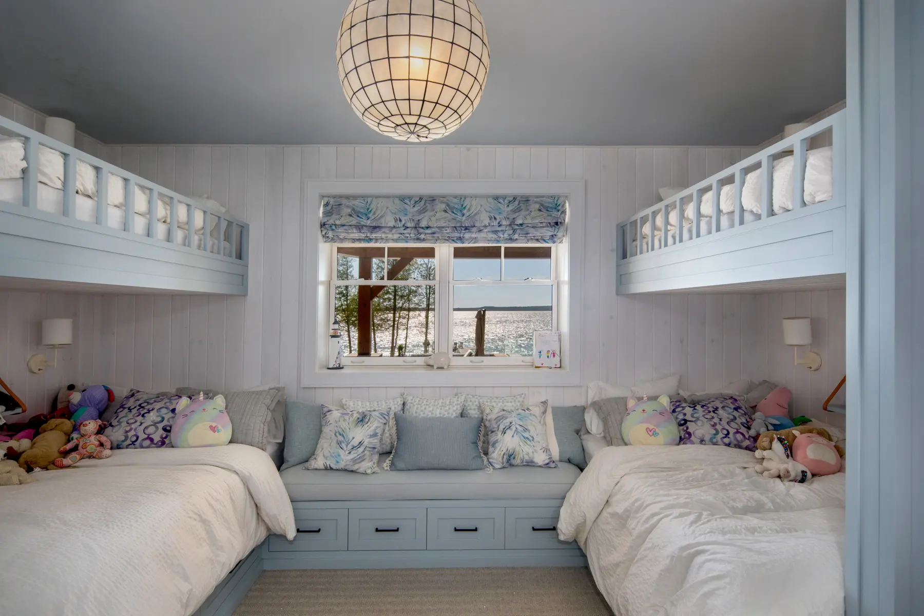 Normerica Timber Homes Timber Frame Portfolio Beachside Bliss Interior Bunk Room