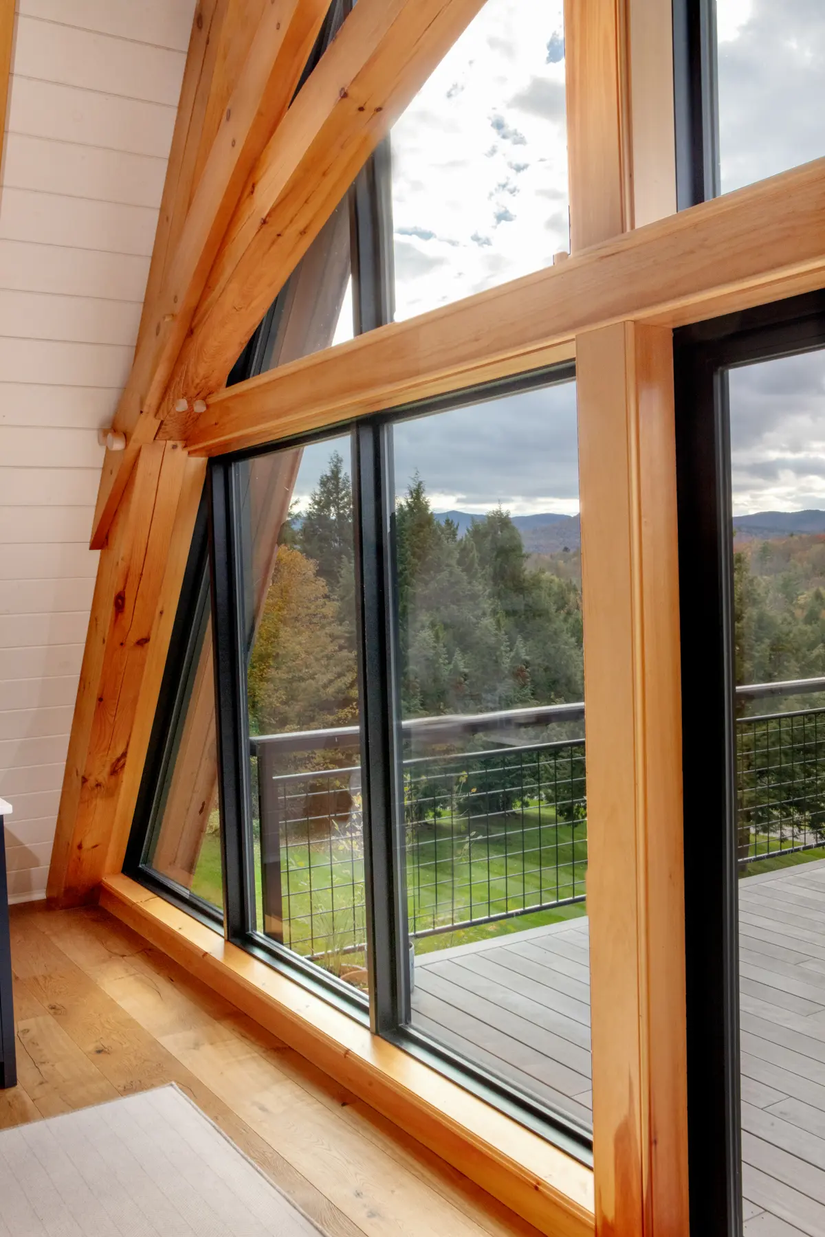 Timber Frame Barn House Interior Window Trusses Normerica Timber Homes