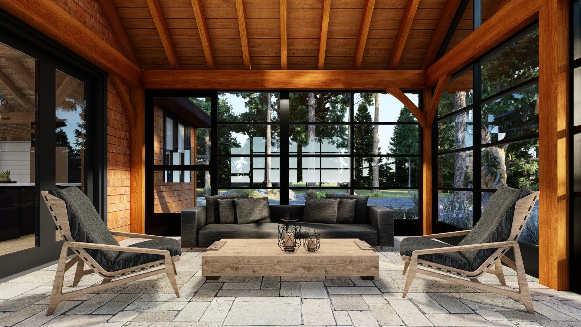 10 Normerica Timber Frames House Plan The Britt 3954 Interior Porch