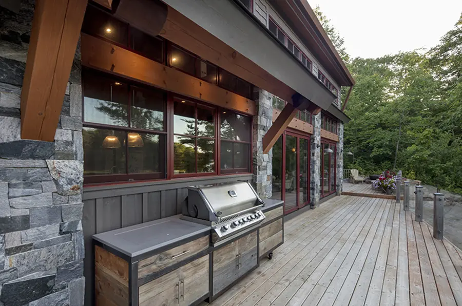 11 Normerica Timber Frame Exterior Cottage Porch Deck Outdoor Living Barbecue Area