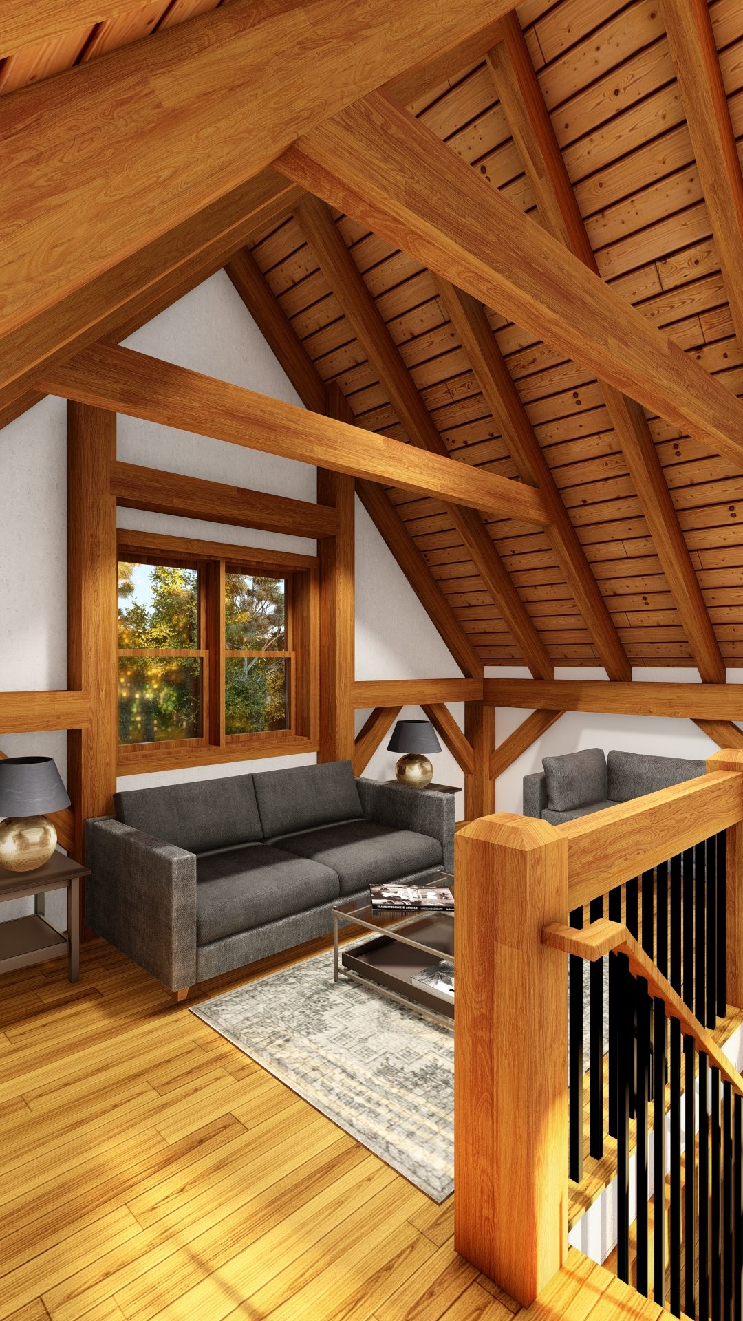 12 Normerica Timber Frames House Plans The Tobermory 3949 Interior Second Floor Loft rotated