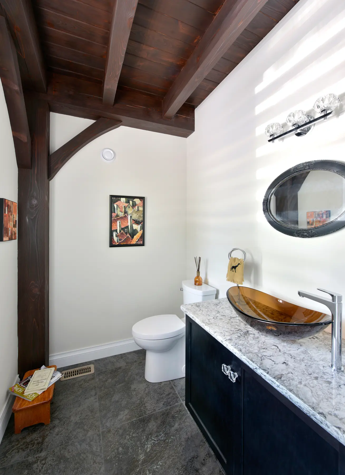 13 Normerica Timber Frame Interior Cottage Bathroom Powder Room