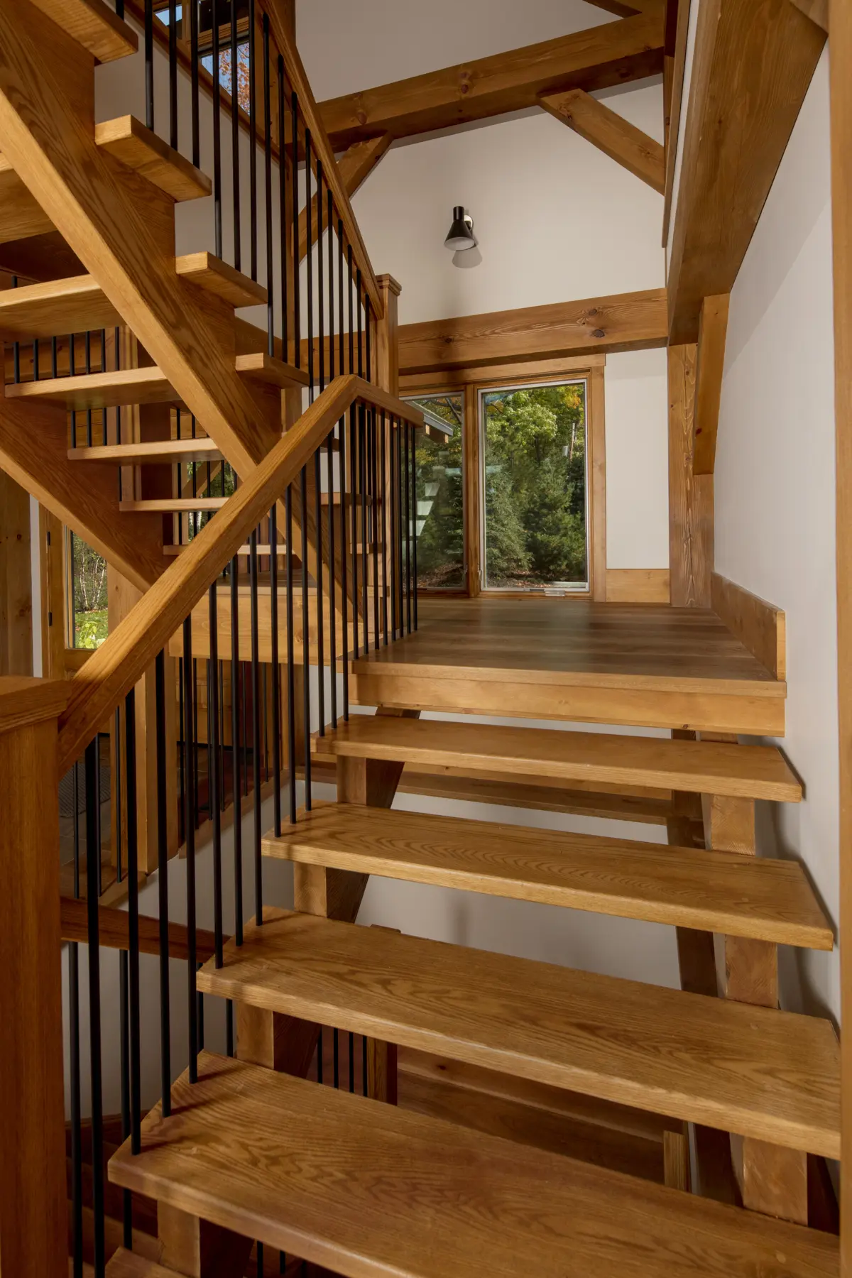 14 Normerica Timber Frame Interior Cottage Stairs