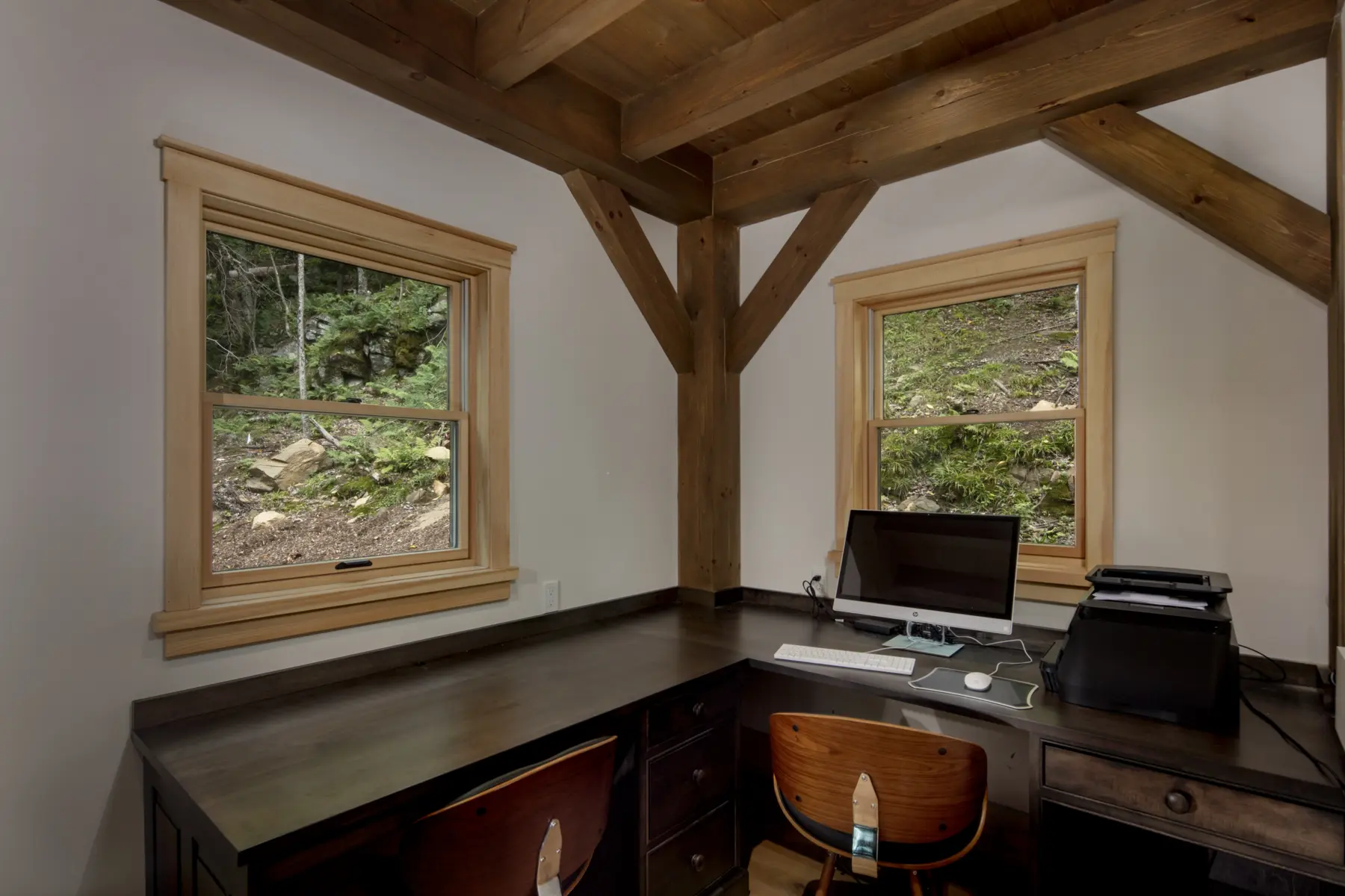 22 Normerica Timber Frame Interior Cottage Office