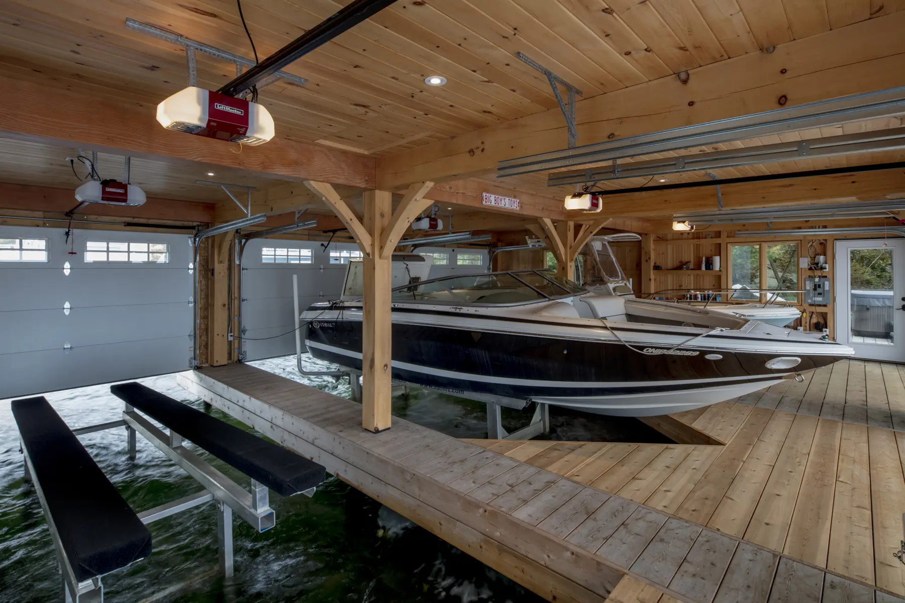 26 Normerica Timber Frame Exterior Cottage Boathouse Boat Slips