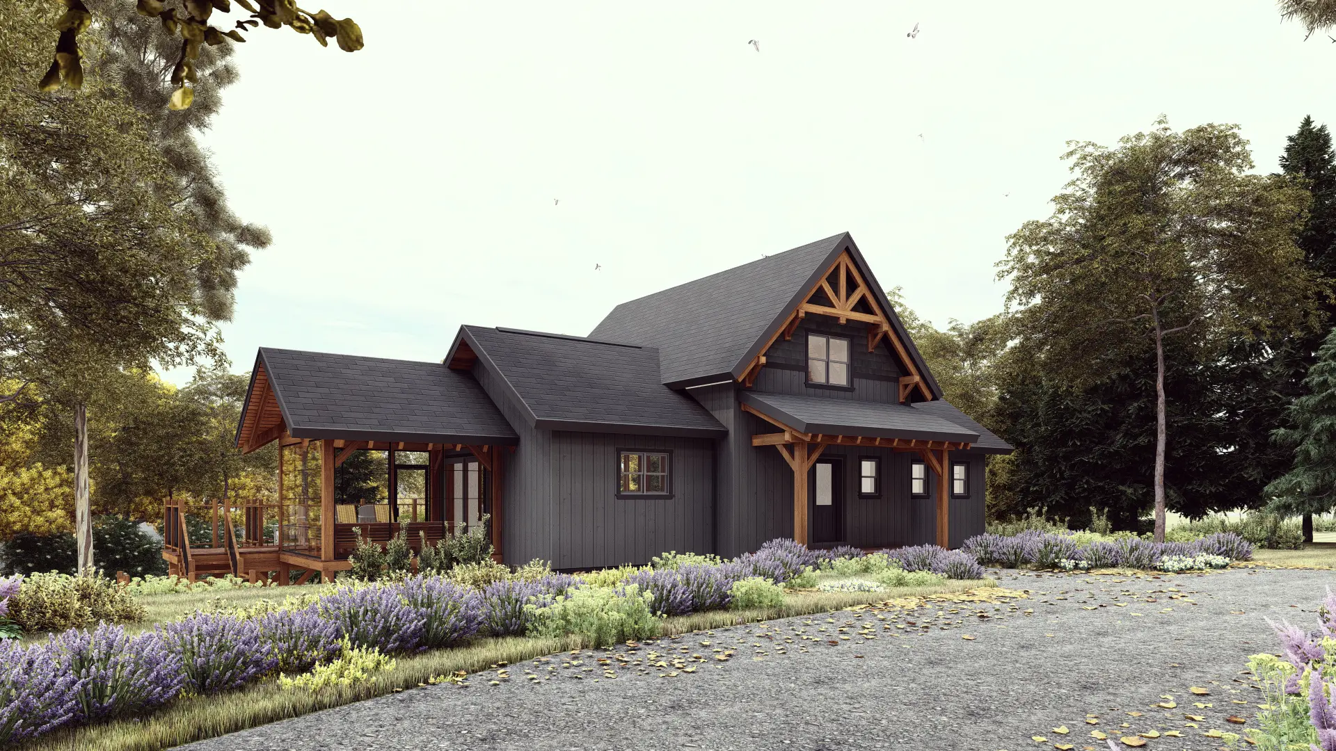 3 Normerica Timber Frames House Plans The Tobermory 3949 Exterior Front