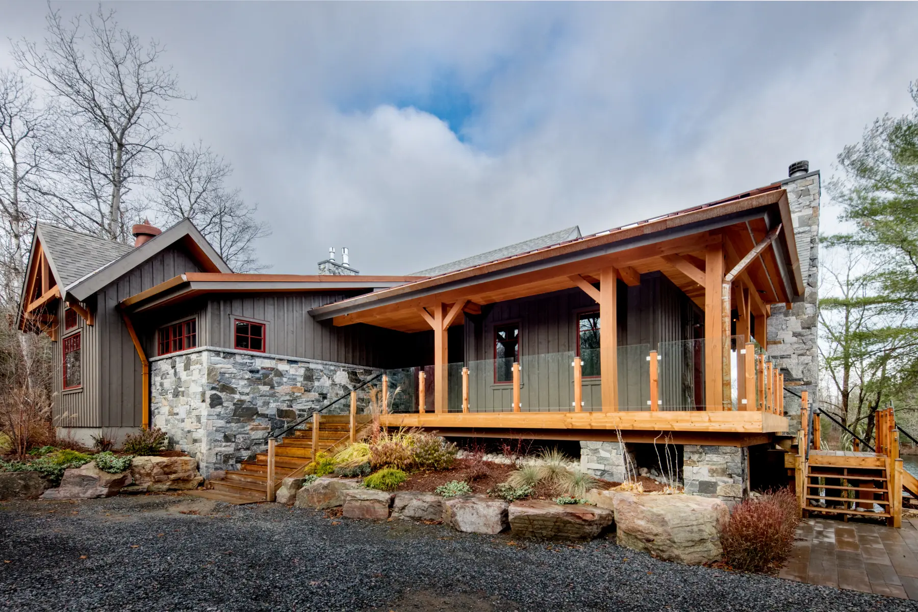 4 Normerica Timber Frame Exterior Cottage Front View Porch