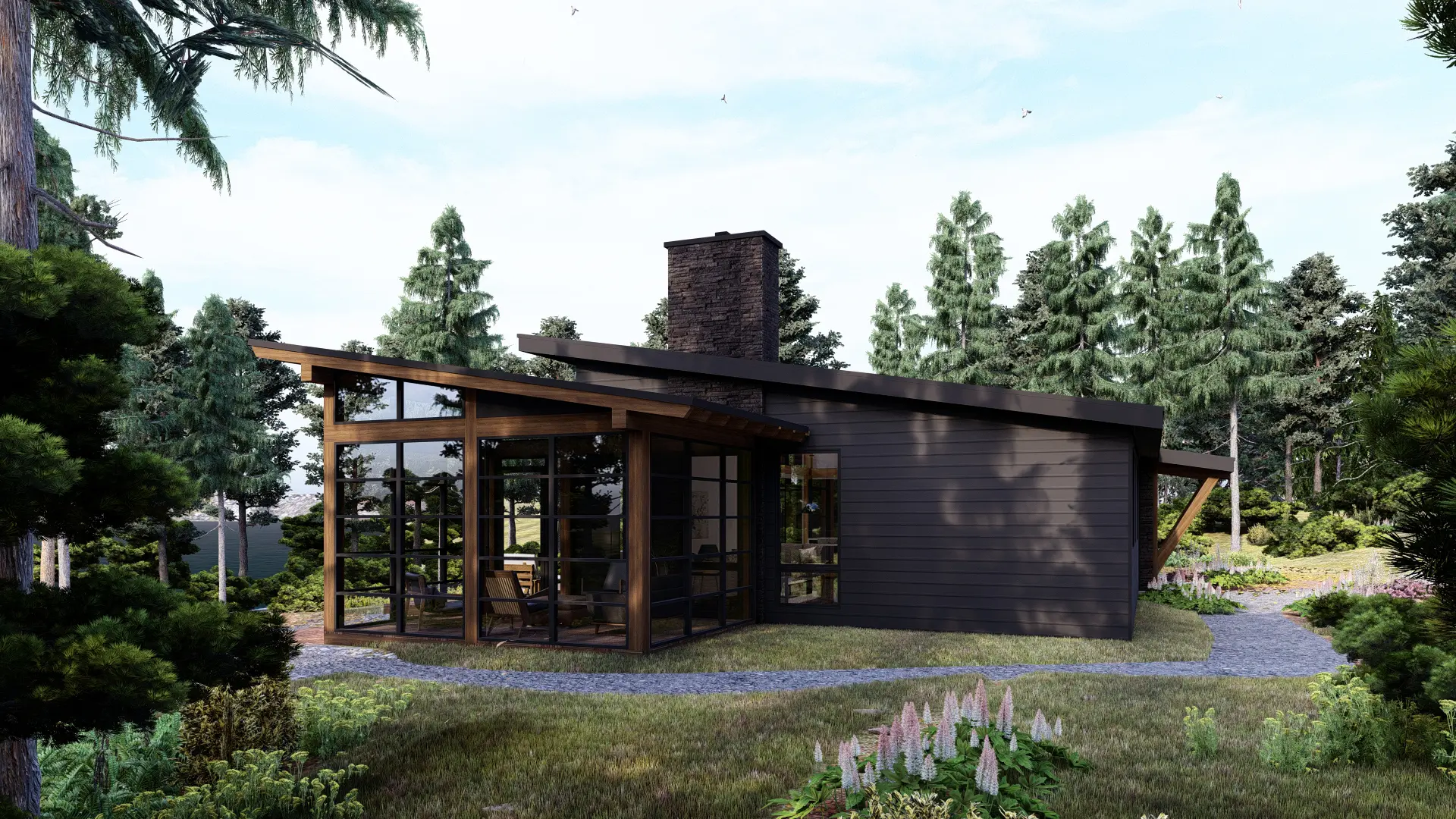 4 Normerica Timber Frames House Plan The Bayfield 3945 Exterior Side Porch