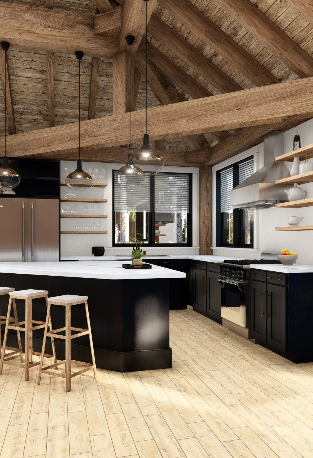 6 Normerica Timber Frames House Plan The Britt 3954 Interior Kitchen