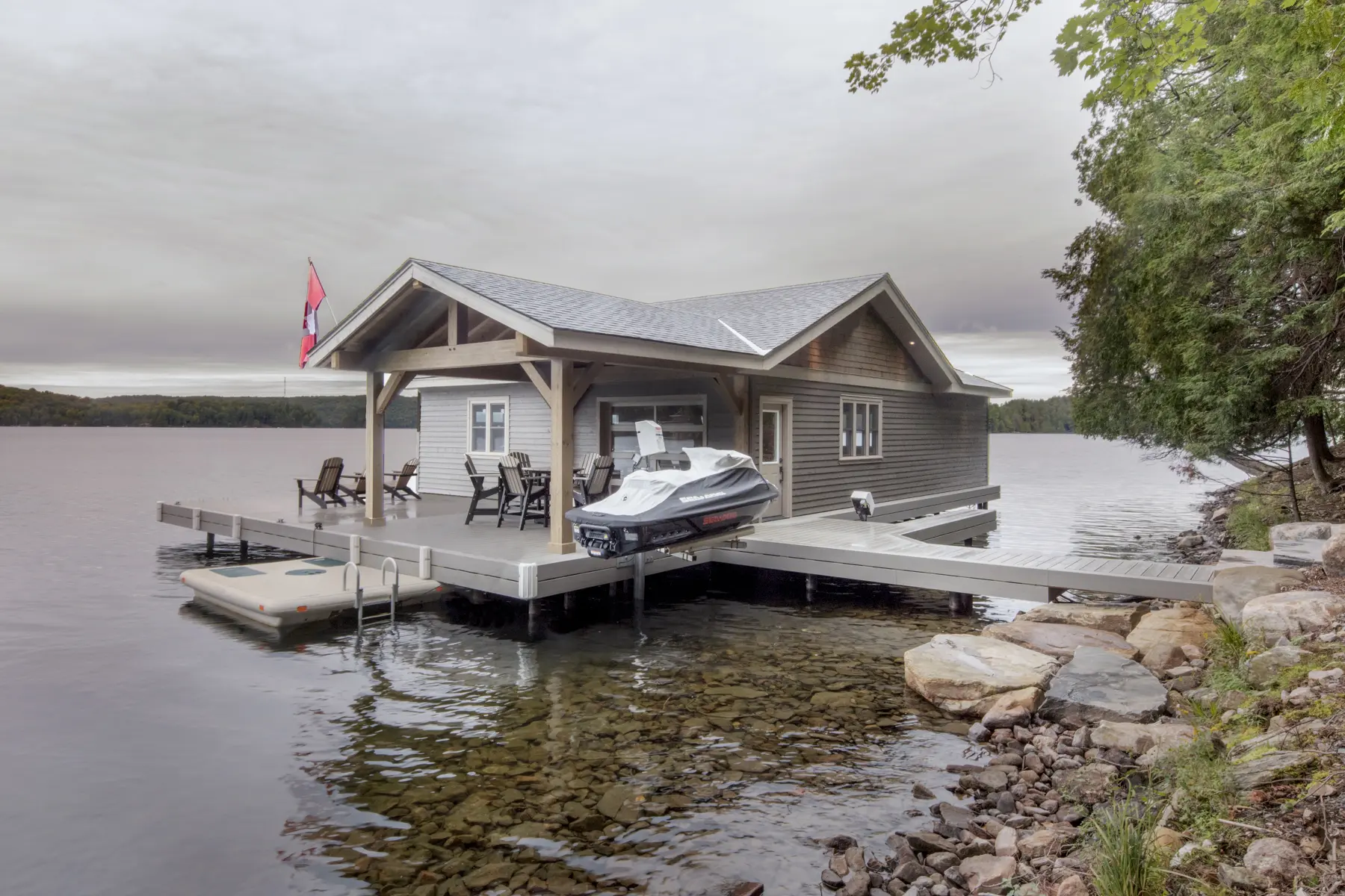 7 Normerica Timber Frame Exterior Cottage Boathouse Lake