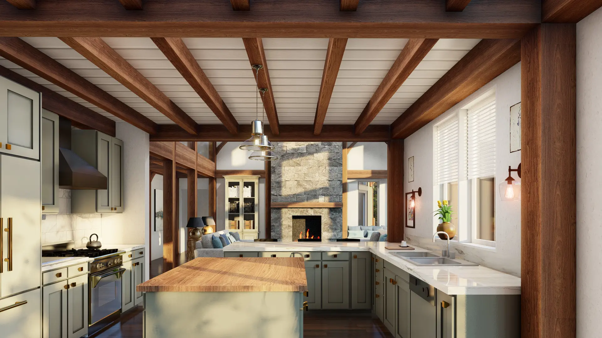 8 Normerica Timber Frames House Plan The Rossmore Interior Kitchen