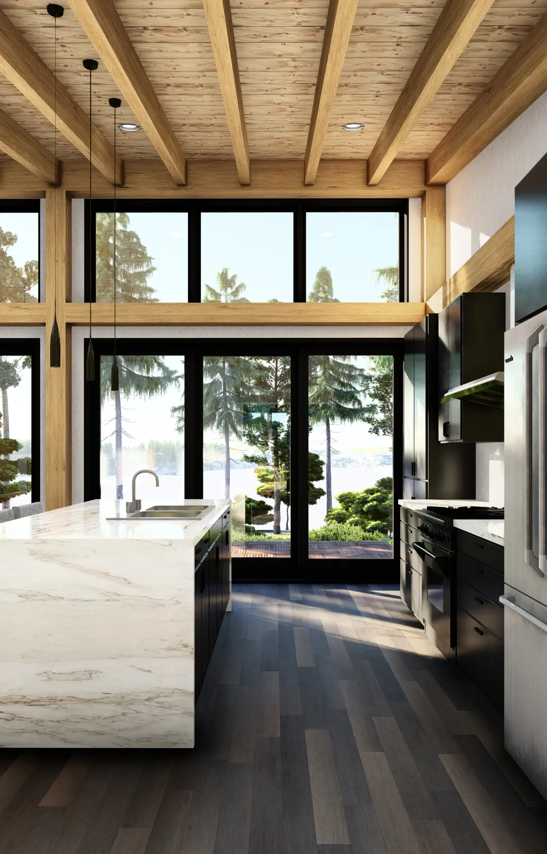 9 Normerica Timber Frames House Plan The Bayfield 3945 Interior Kitchen