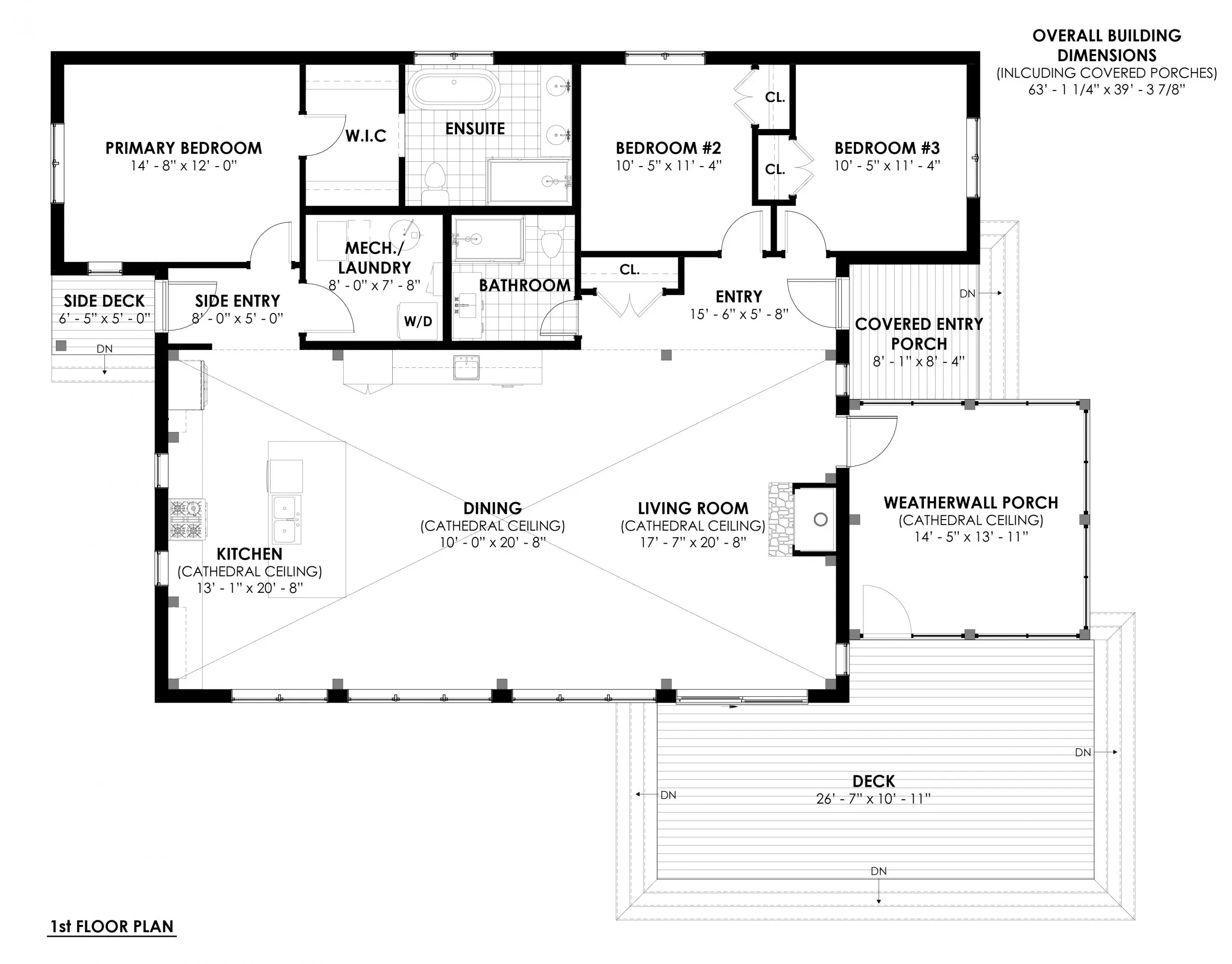 Bungalow Cottage Hip Roof Design Cottage House Plan The Baril 3514 Floor Plan First Floor Normerica Timber Homes scaled