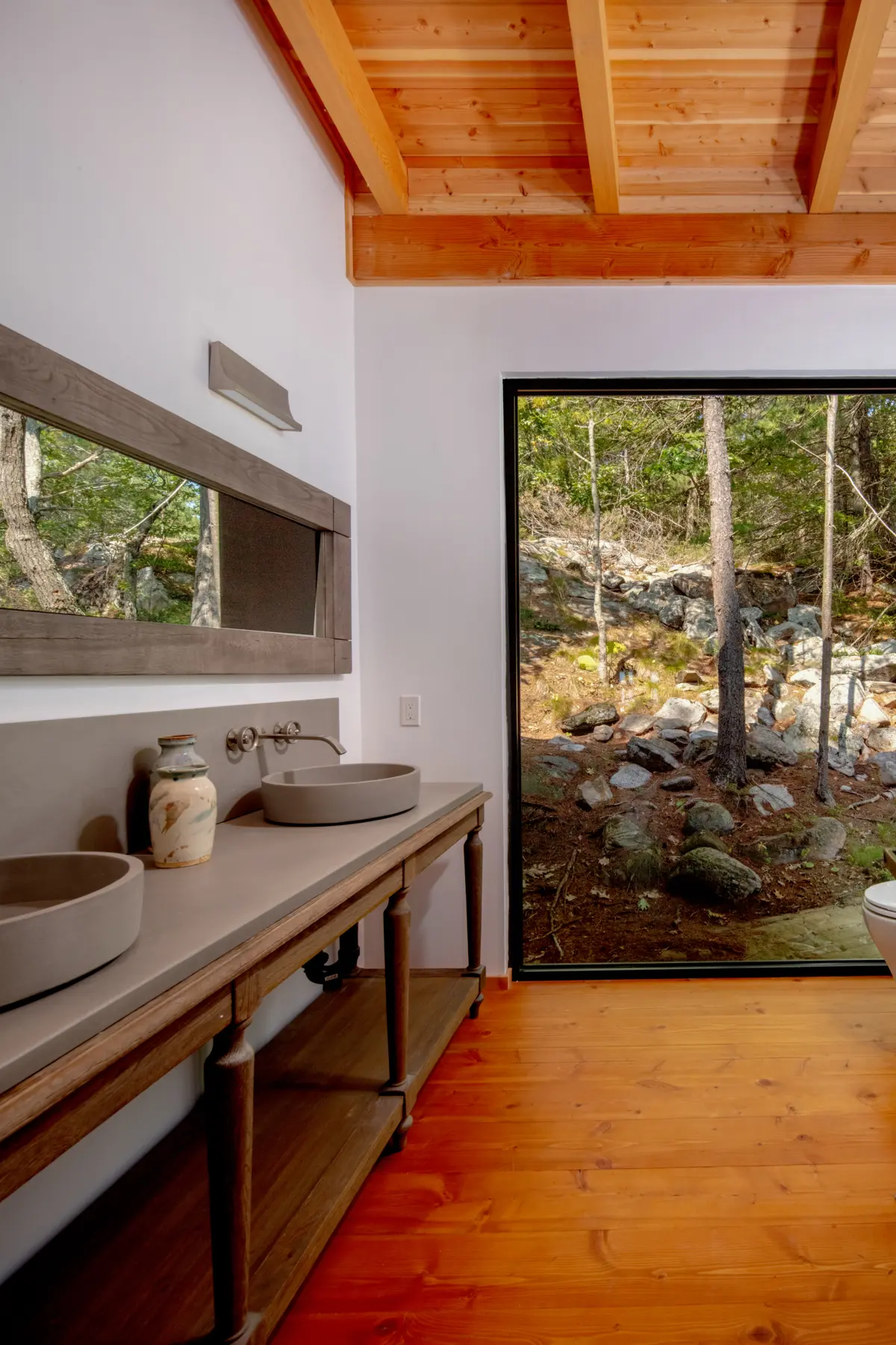 Georgian Bay Cottage Interior Bathroom View Normerica Timber Homes