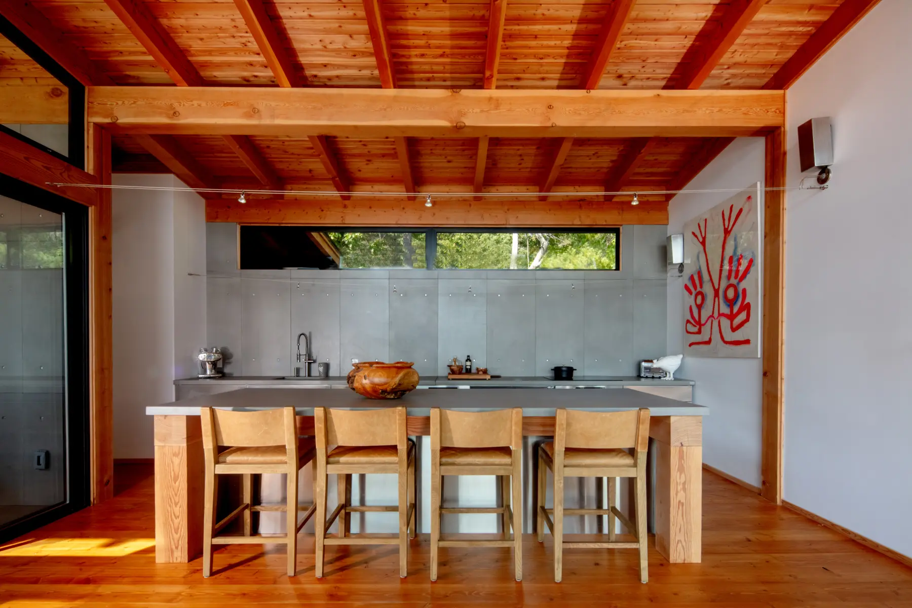Georgian Bay Cottage Interior Kitchen Island Normerica Timber Homes