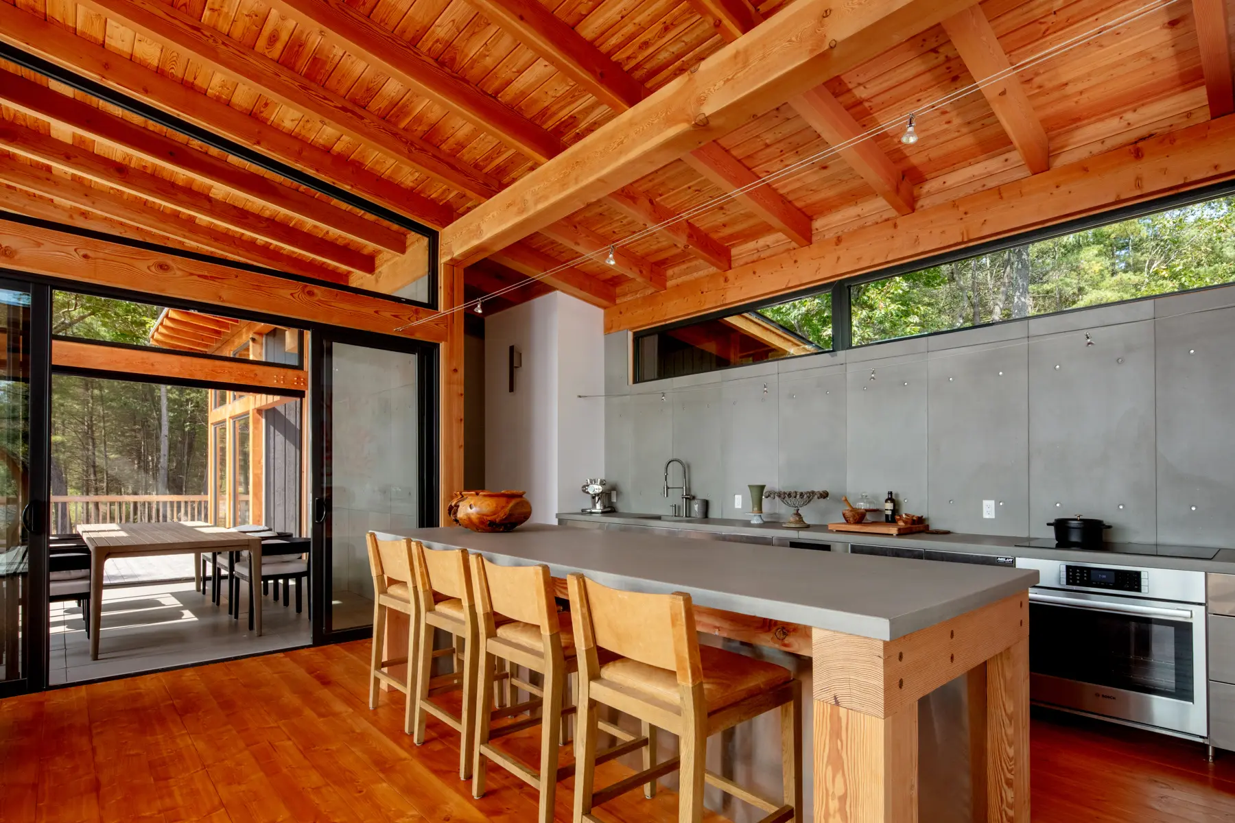 Georgian Bay Cottage Interior Kitchen Normerica Timber Homes