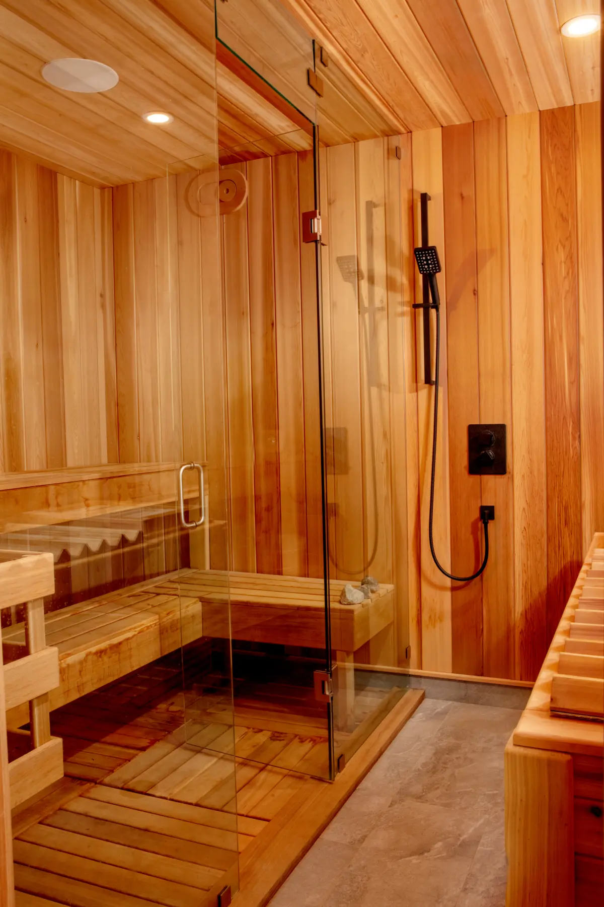 Modern Farmhouse Interior Sauna Normerica Timber Homes