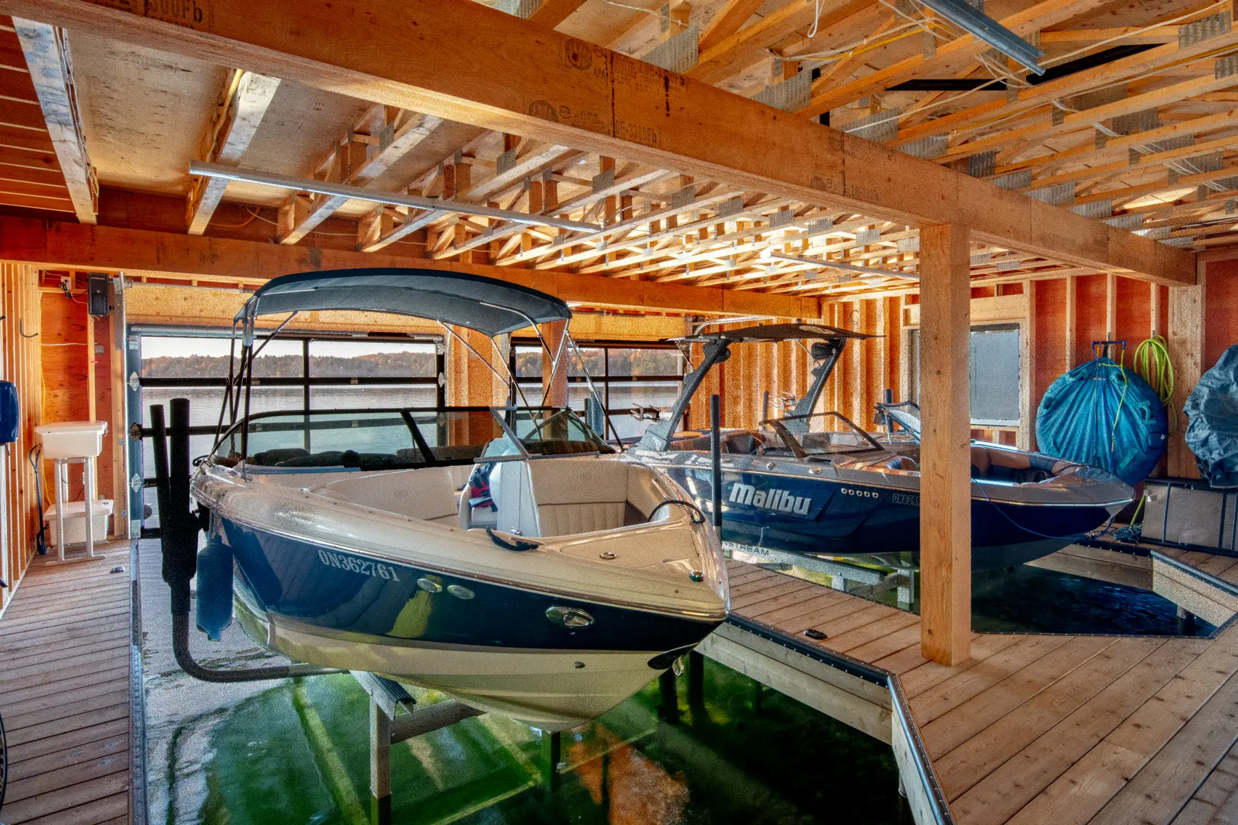 Mukoka Island Cottage Exterior Boat House Boat Normerica Tim
