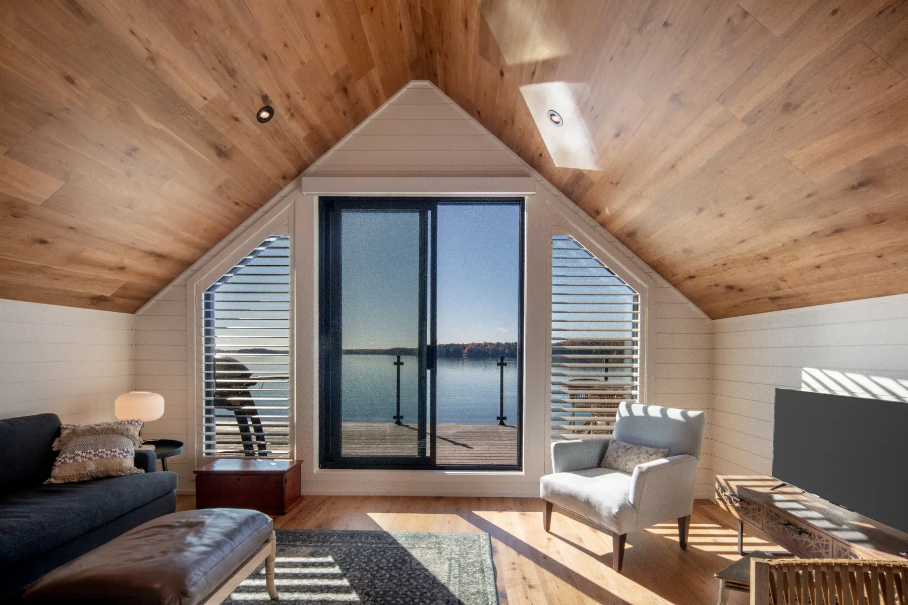 Muskoaka Island Cottage Interior Boat House Guest Suite