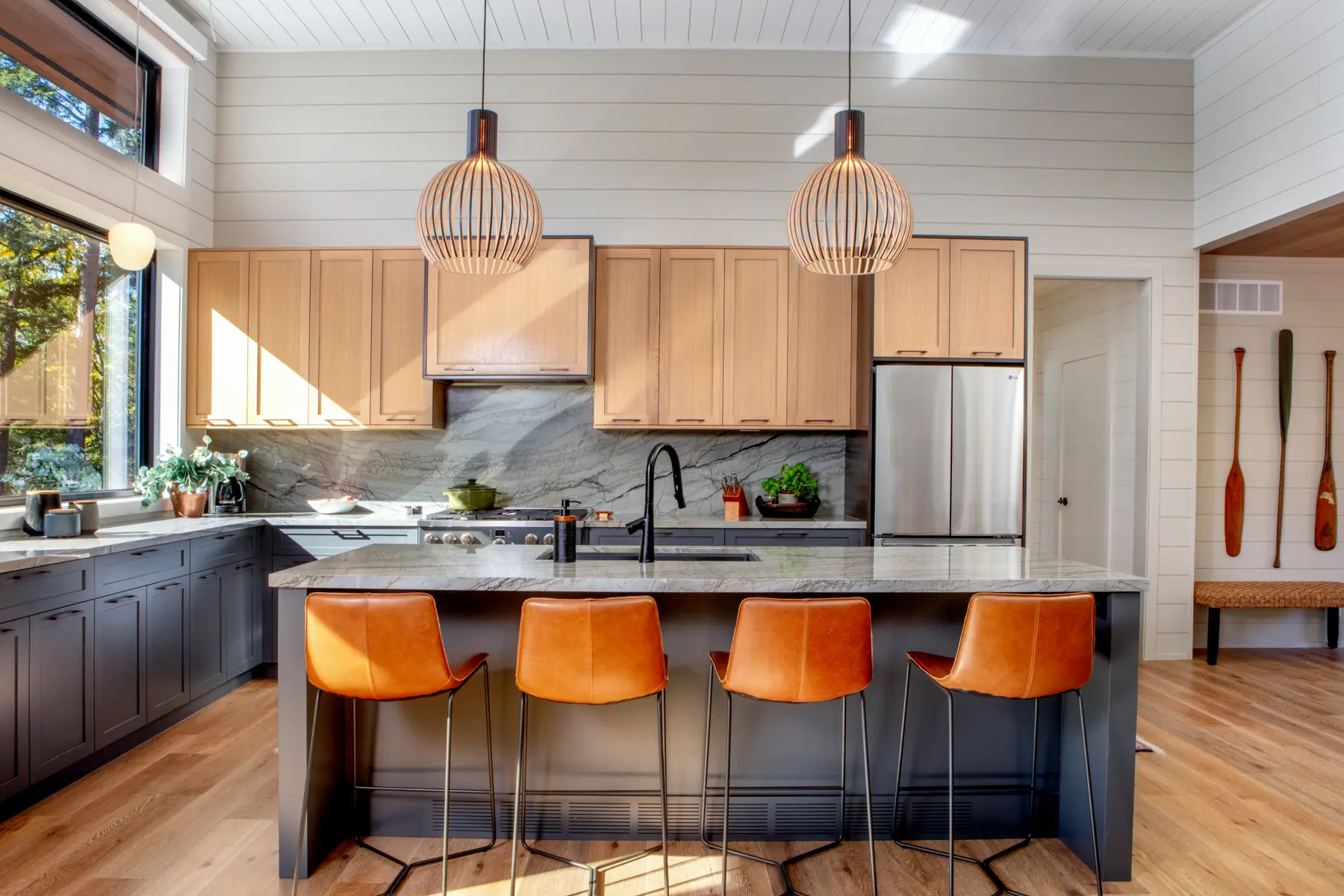 Muskoka Island Cottage Interior Kitchen Normerica Timber