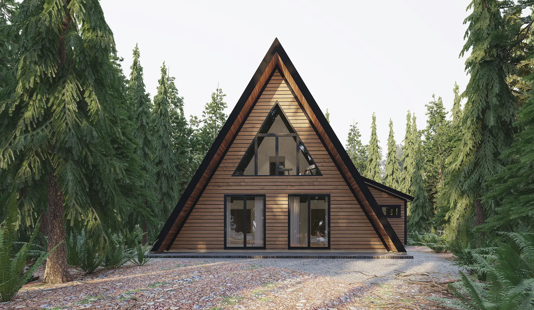 Normerica Timber Homes House Plans The Highland 4100 Exterior Back