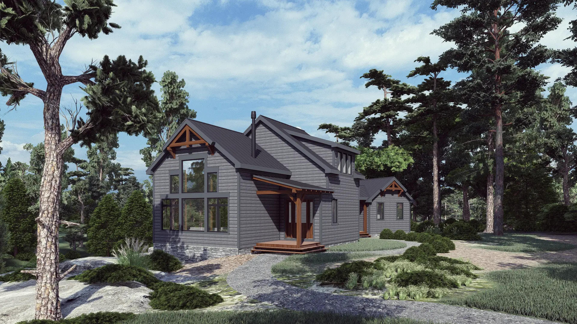 Normerica Timber Homes House Plans The Ranger 3575 Exterior Front