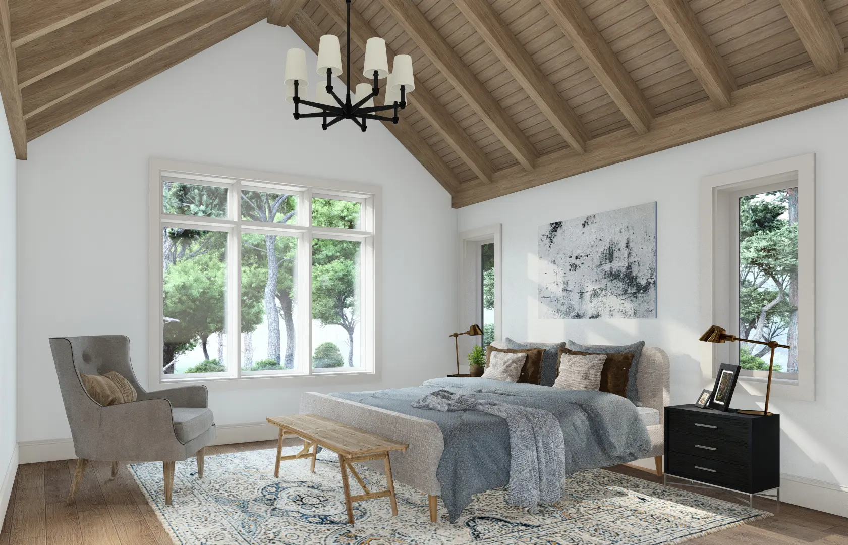 Normerica Timber Homes House Plans The Ranger 3575 Interior Master Bedroom Cabin