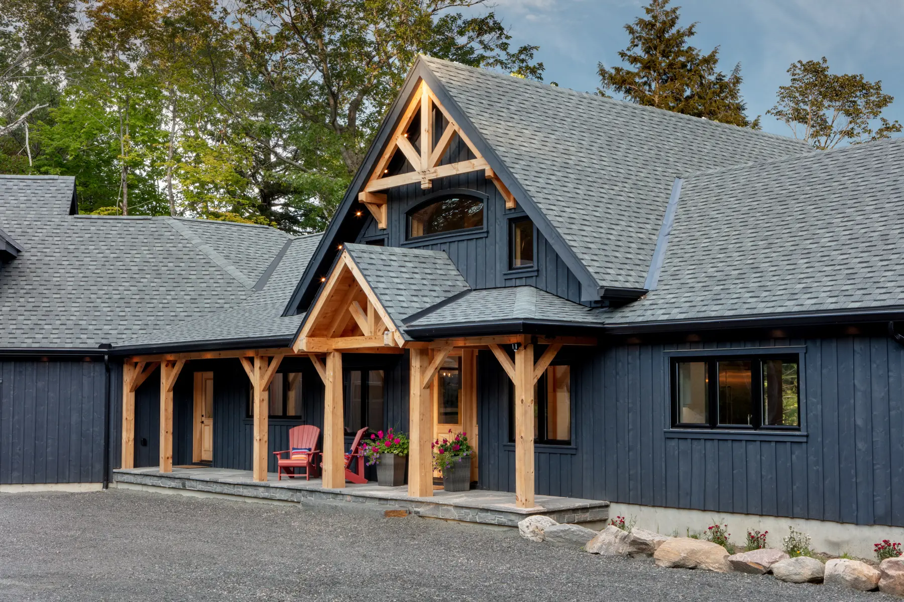 Normerica Timber Homes Timber Frame Cottage Bungalow Board and Batten Traditional Modern 1587