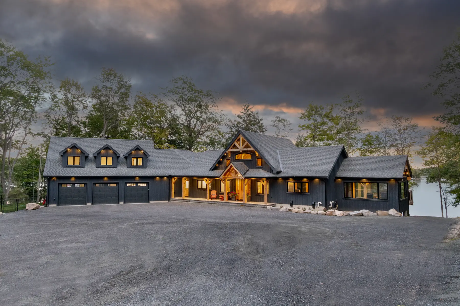 Normerica Timber Homes Timber Frame Cottage Bungalow Board and Batten Traditional Modern 3872