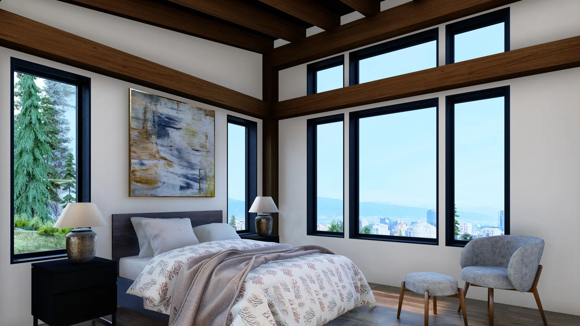 Normerica Timber Homes Timber Frame House Plan The Kershaw 3808 Interior Bedroom