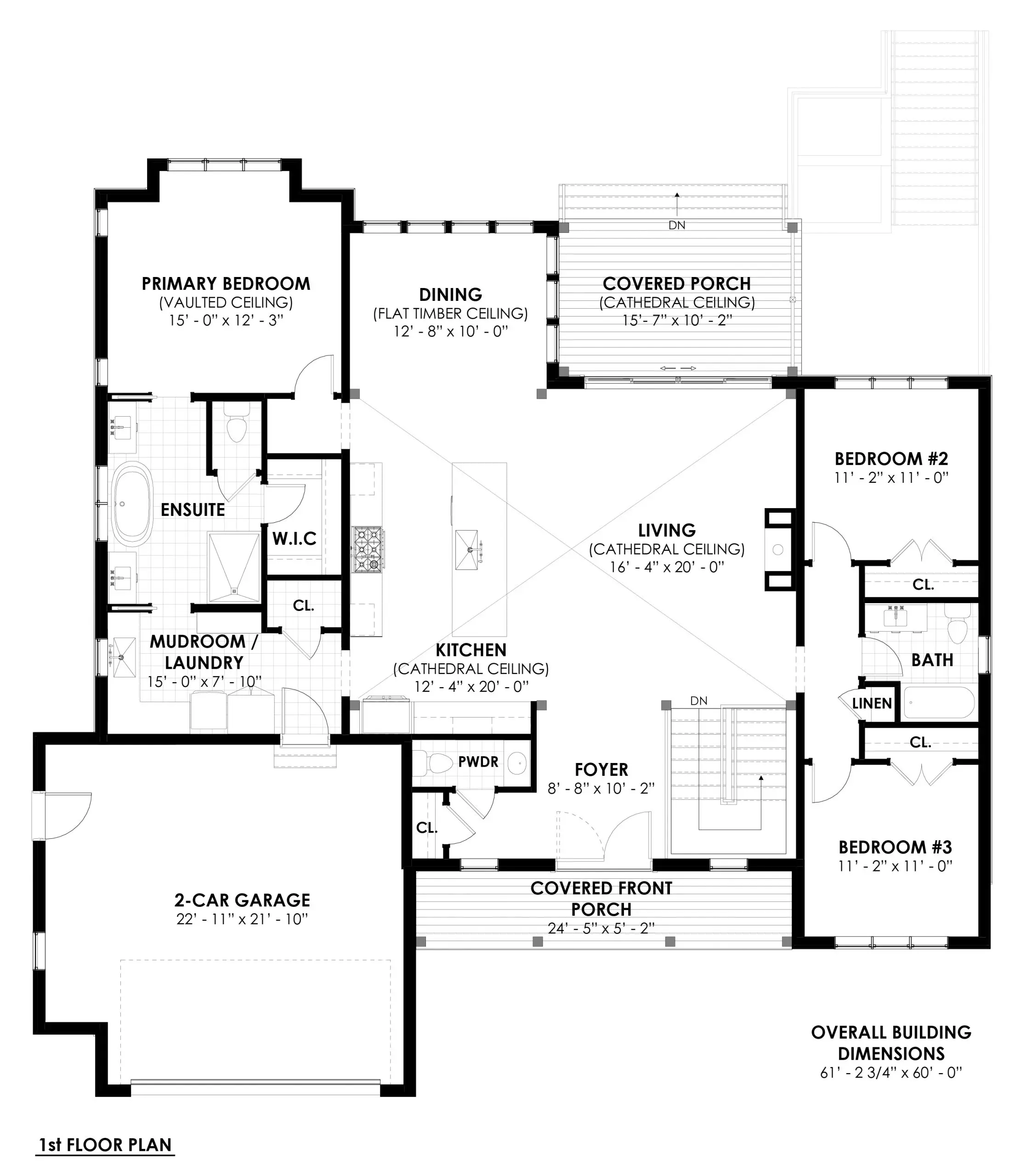 The Bayfield 3945 Floor Plan 1st Floor House Plan Normerica Timber Homes scaled