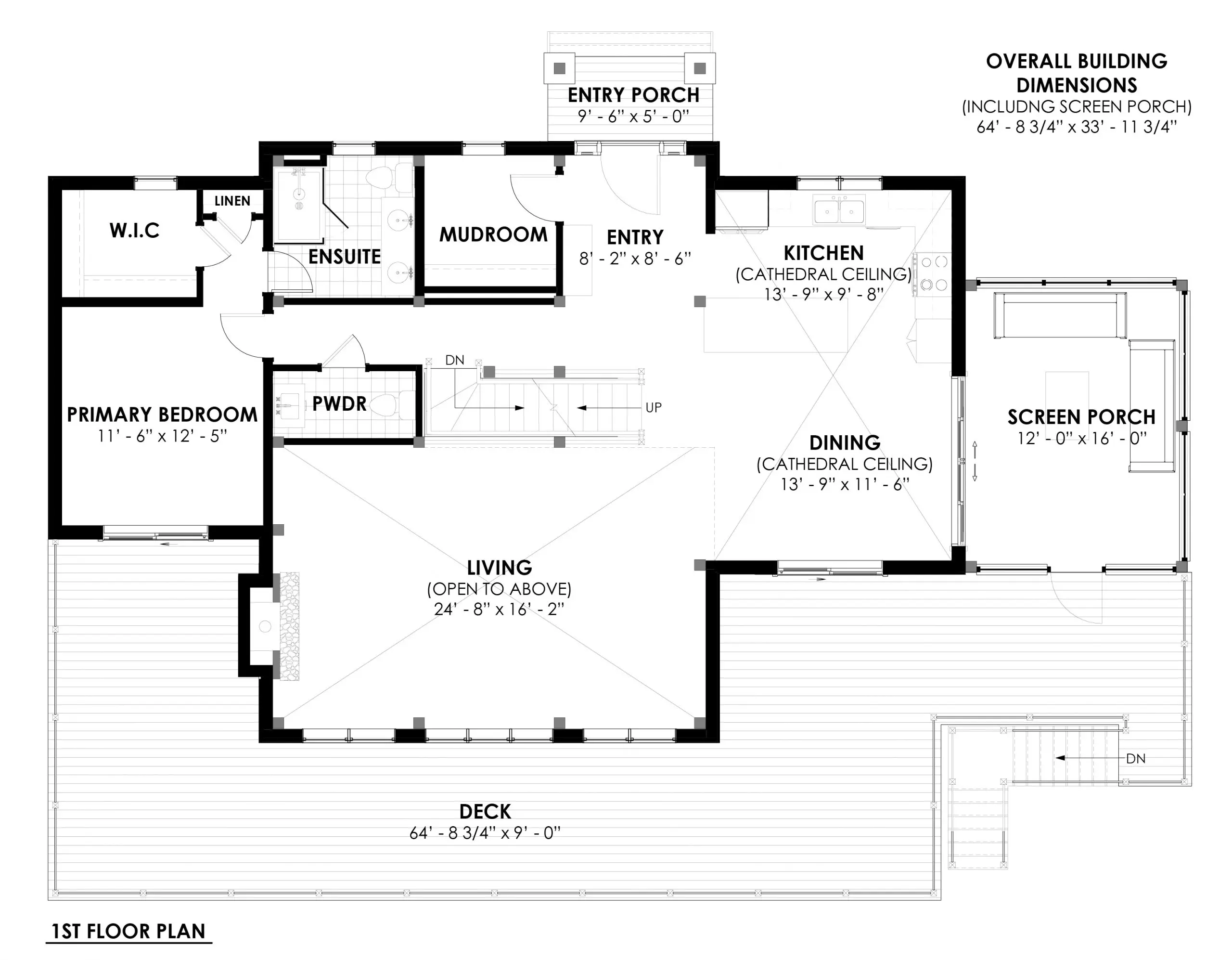 The Kennebec 3958 Floor Plan 1st Floor House Plan Normerica Timber Homes scaled
