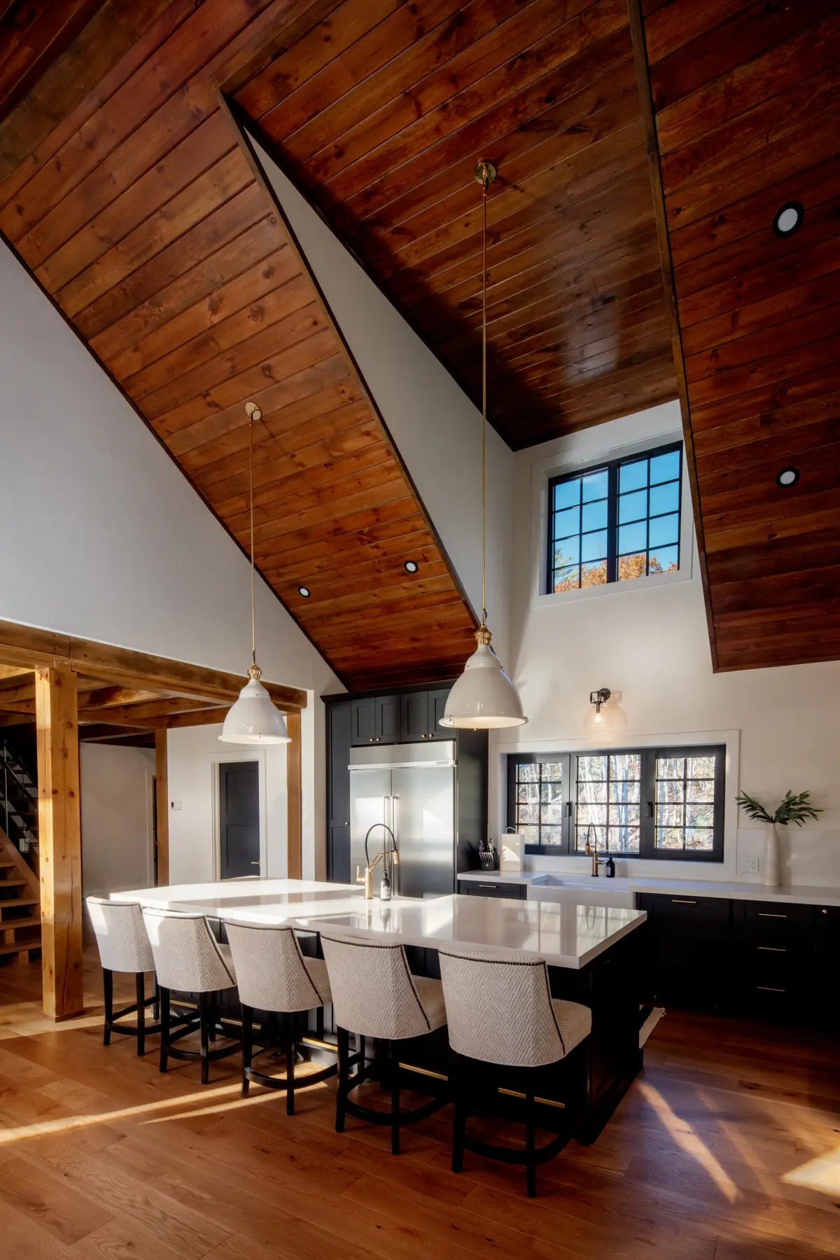 Traditional Lakeside Cottage Lakeside Escape Project Portfolio Interior Kitchen Island Normerica Timber Homes