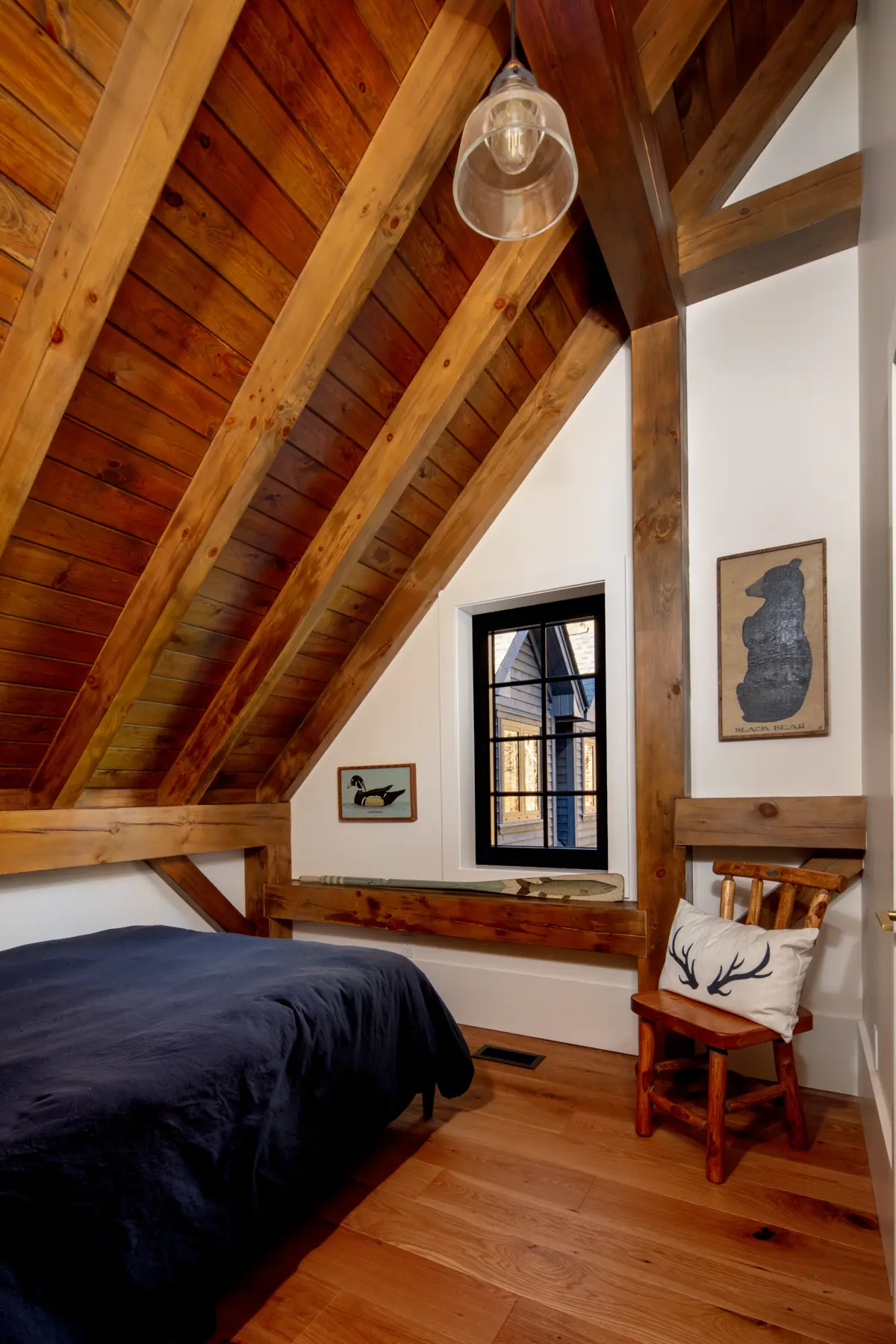 Traditional Lakeside Cottage Lakeside Escape Project Portfolio Interior Loft Kid Bedroom Normerica Timber Homes