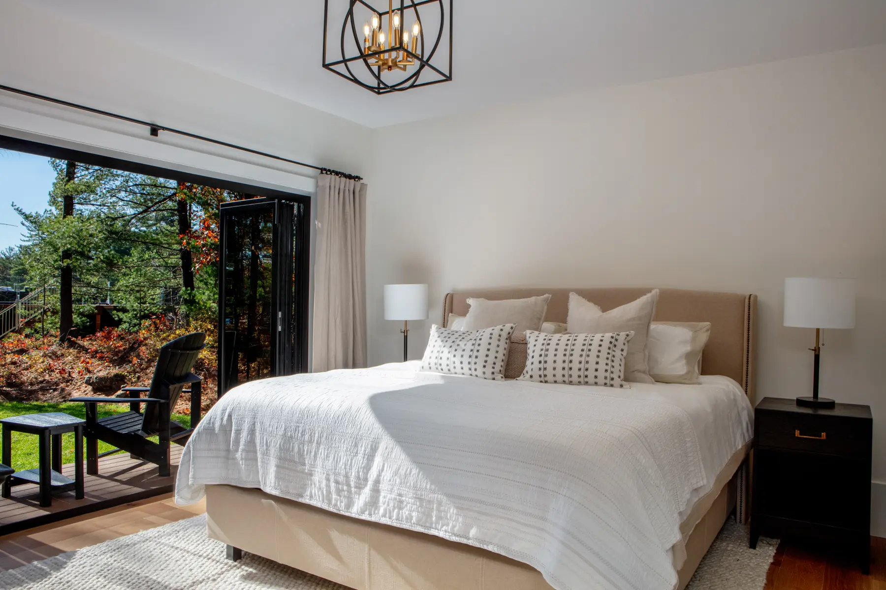 Traditional Lakeside Cottage Lakeside Escape Project Portfolio Interior Primary Bedroom 3 Normerica Timber Homes