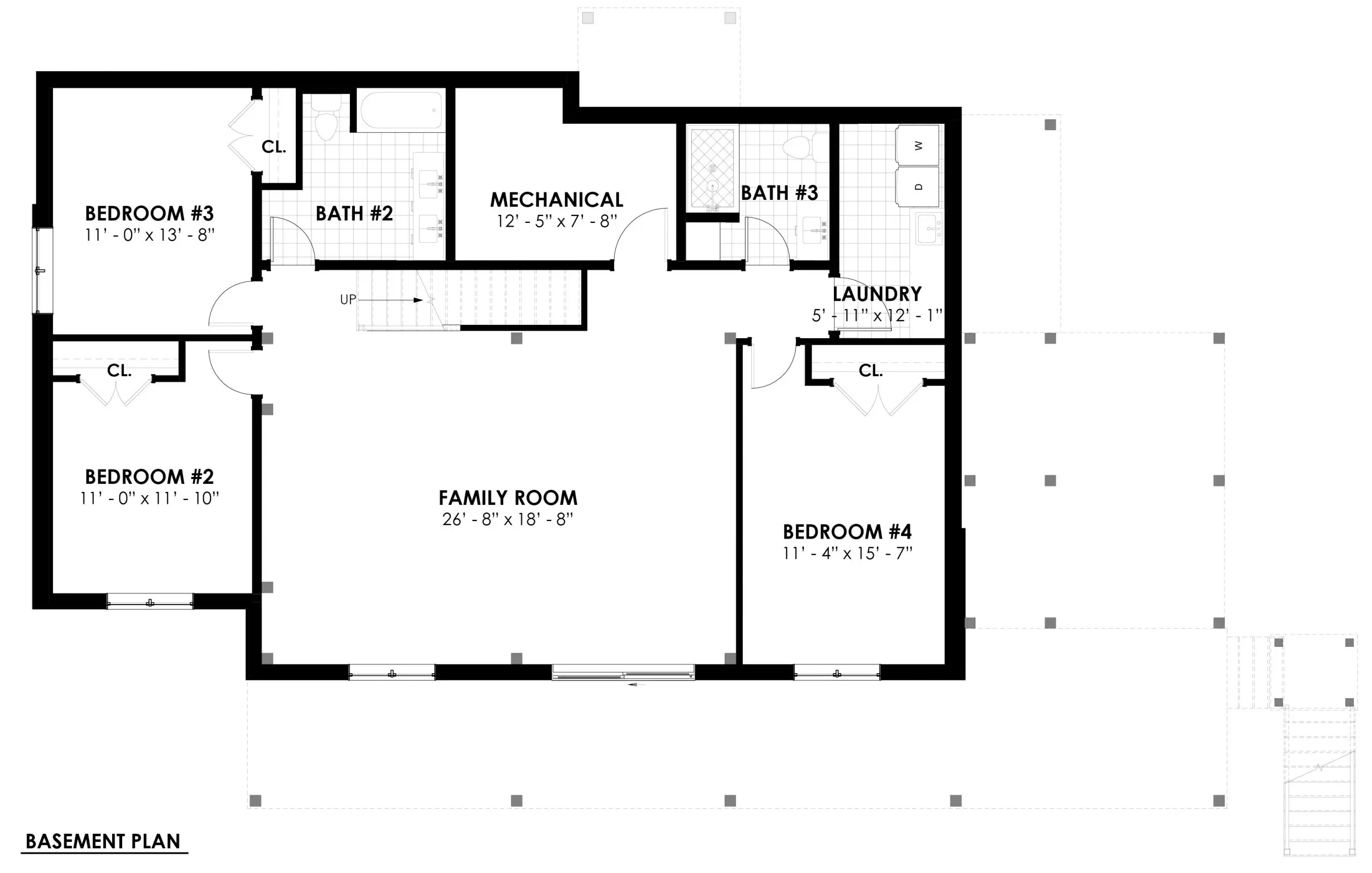 Waterfront Cottage House Plan Redstone 3975 Normerica Timber Homes Floor Plan Basement scaled.jpg (3) B