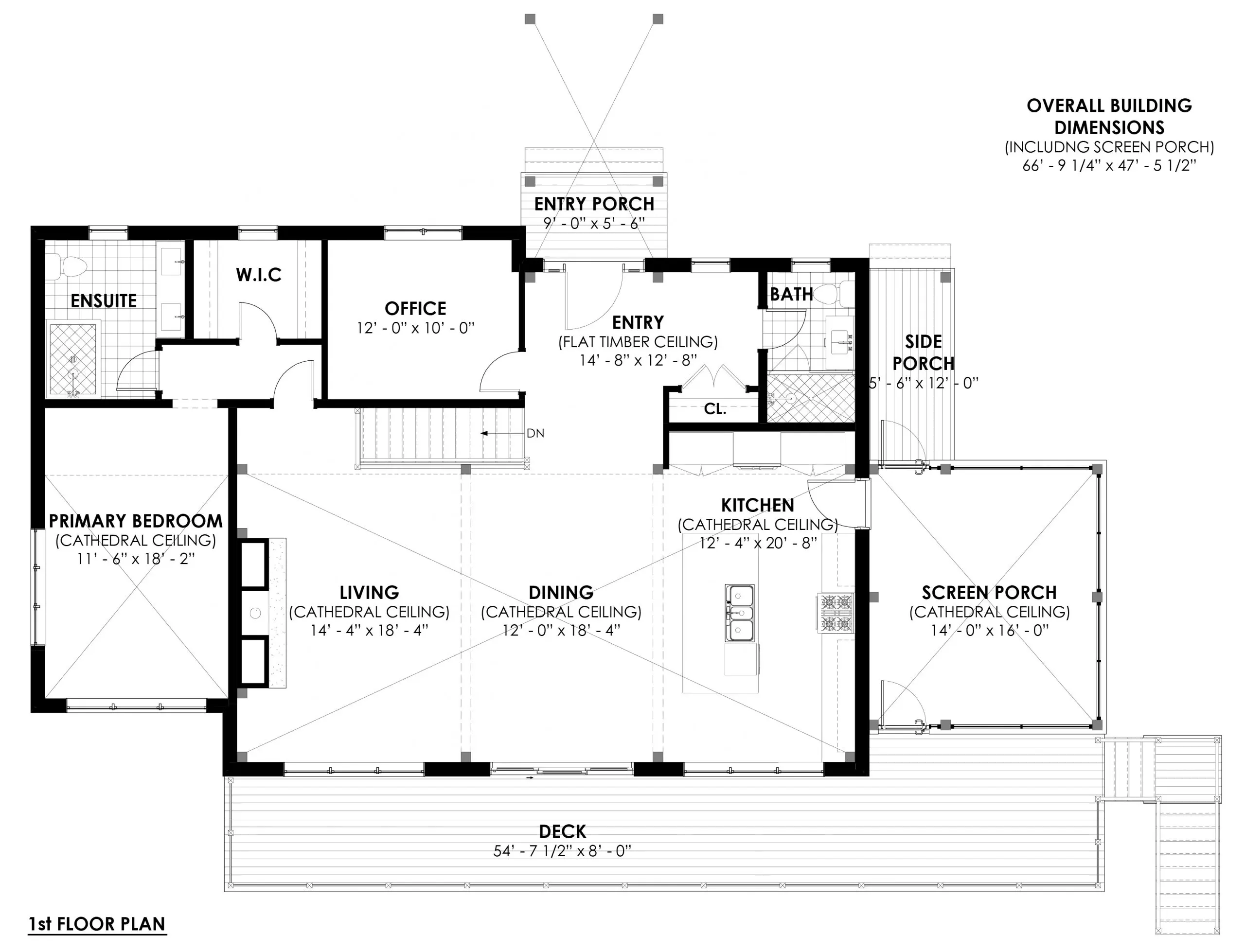 Waterfront Cottage House Plan Redstone 3975 Normerica Timber Homes Floor Plan Main Floor First Floor scaled