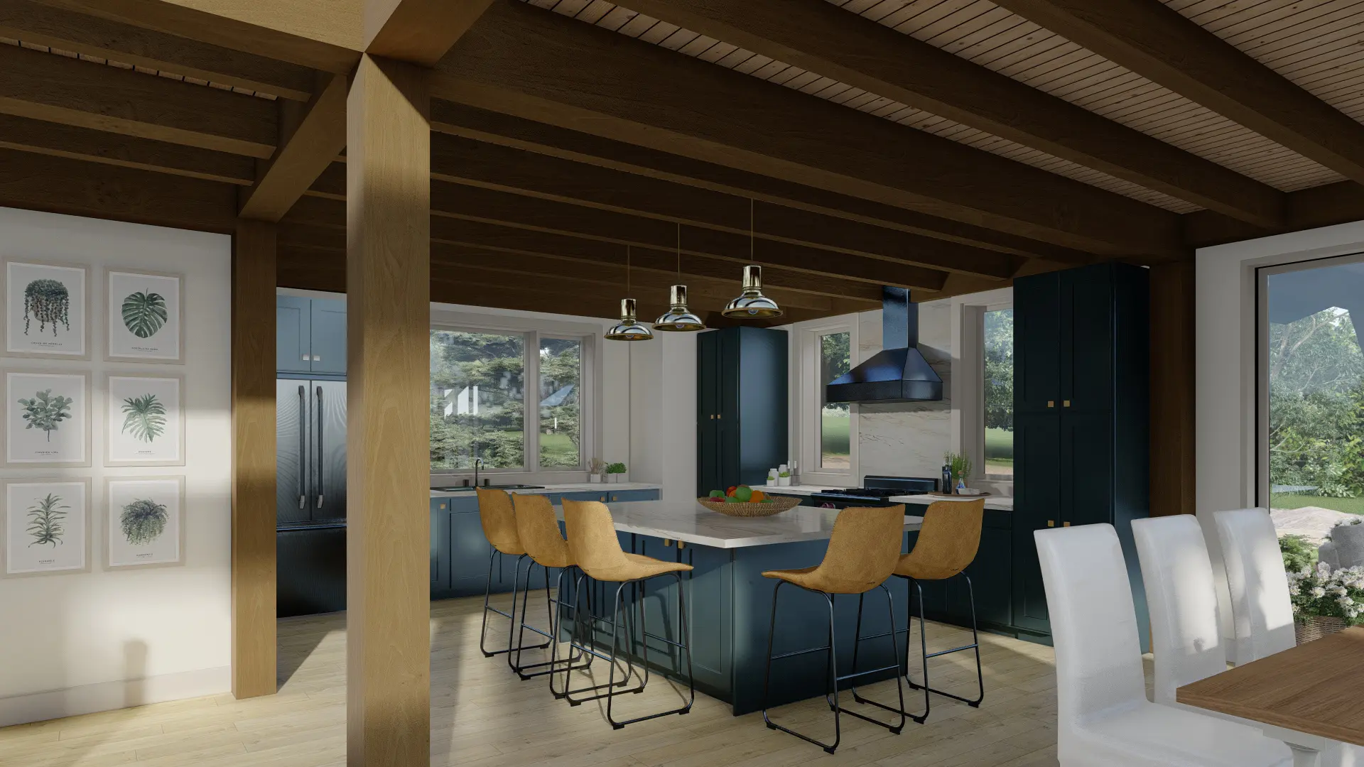 family house plans timber frame country house Rocklyn 4105 Interior Kitchen Normerica