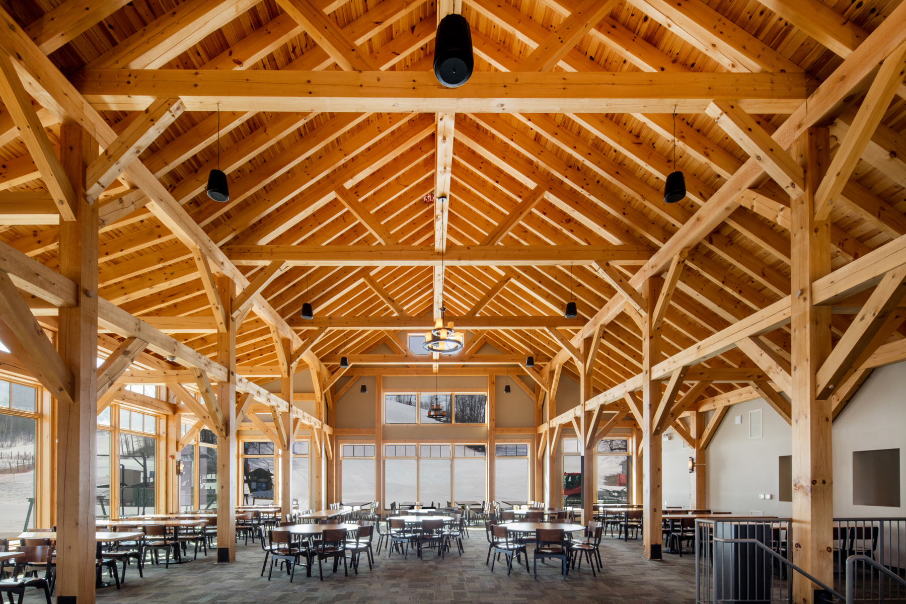 Normerica Timber Frames, Heights of Horseshoe, Ski & Country Club, Commercial Projects, Barrie, Ontario, Interior, Clubhouse