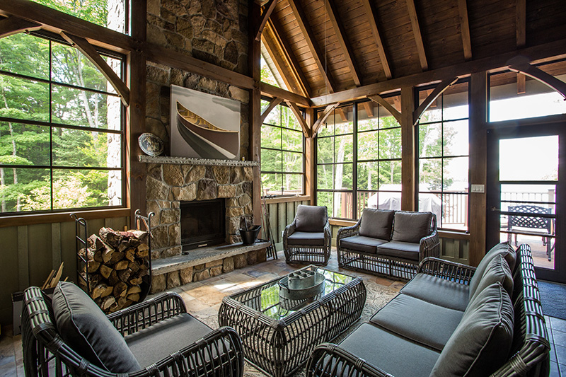 Muskoka Cottage, Portfolio, Custom, Muskoka Room, Screened Porch