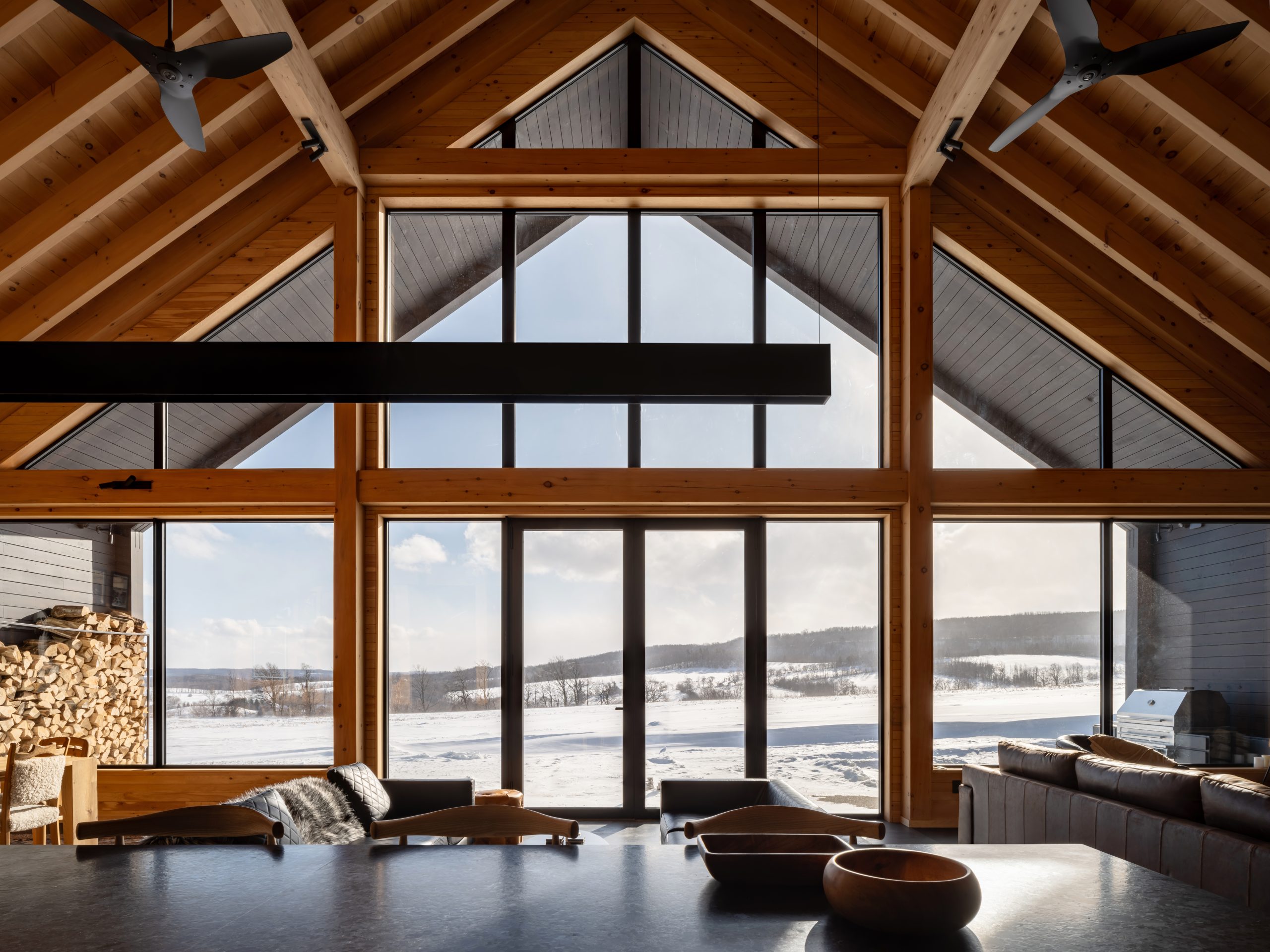 gateway to a rural getaway timber frame gatehouse normerica interior wall window