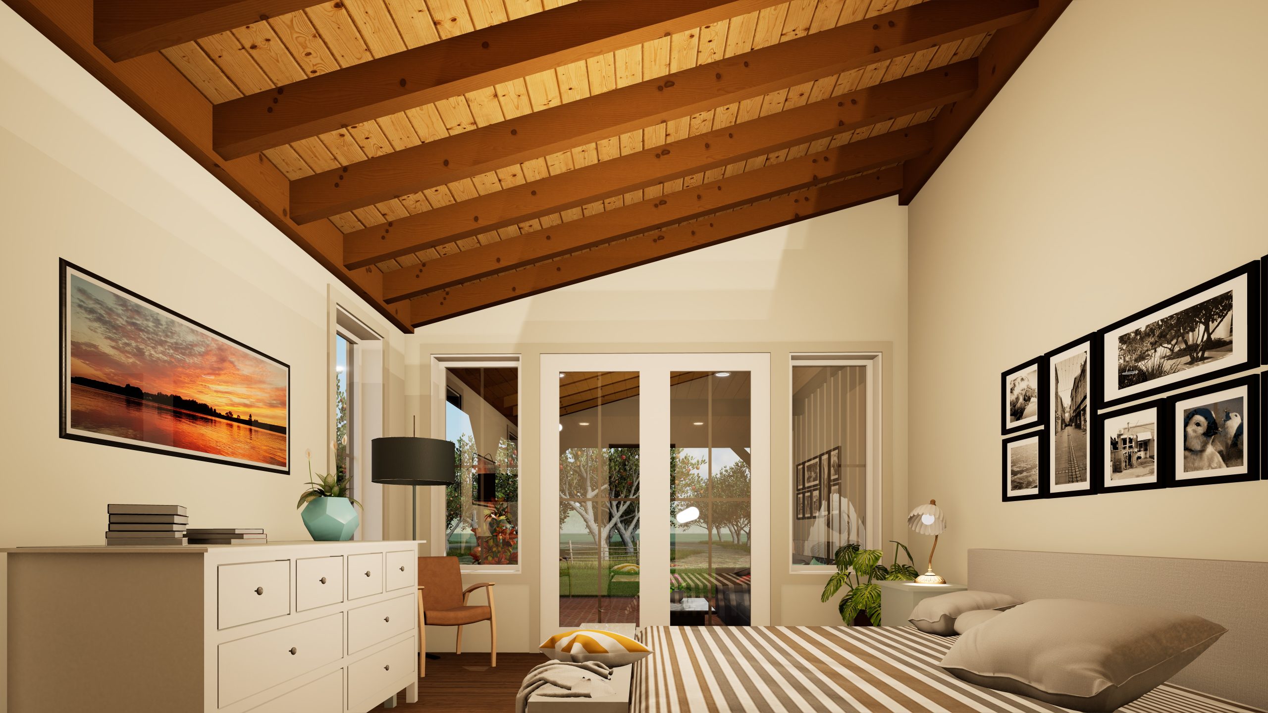 Brookside 4141 Barndominium Timber Frame House Plan Normerica Interior Primary Suite